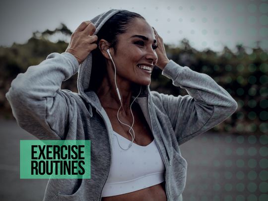 Empowering image of a woman engaging in a mix of cardio and strength training exercises, showcasing diverse workout routines for women's fitness and how to get lean.